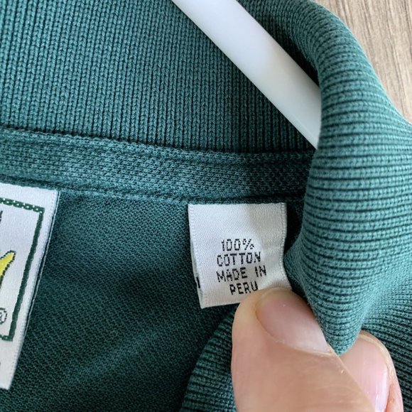 Augusta National Golf Shop Slazenger Mens Polo Shirt X Large Green SS Collared - Picture 7 of 8